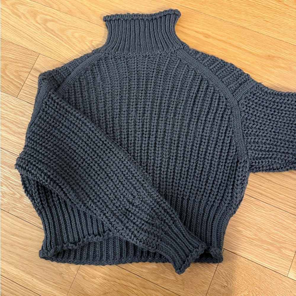 Women's Gray Turtleneck Sweater